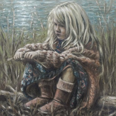 Portrait of a young girl, an oil painting by UK artist Sabbi Gavrailov